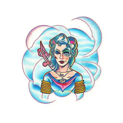 Representation Of The Wife Character From The Trial Music Clip Of Pink Floyd