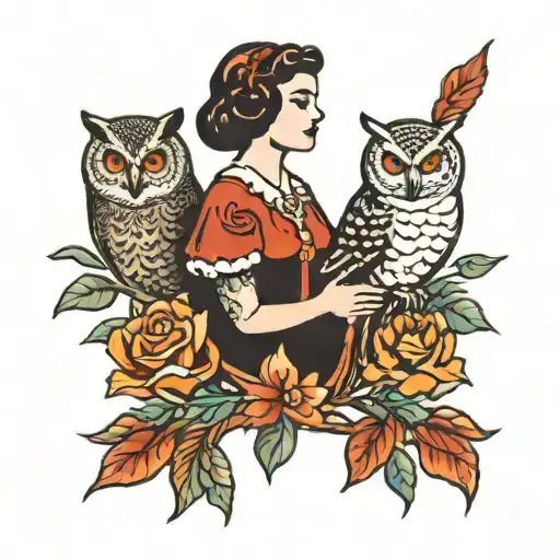 Woman And Owl