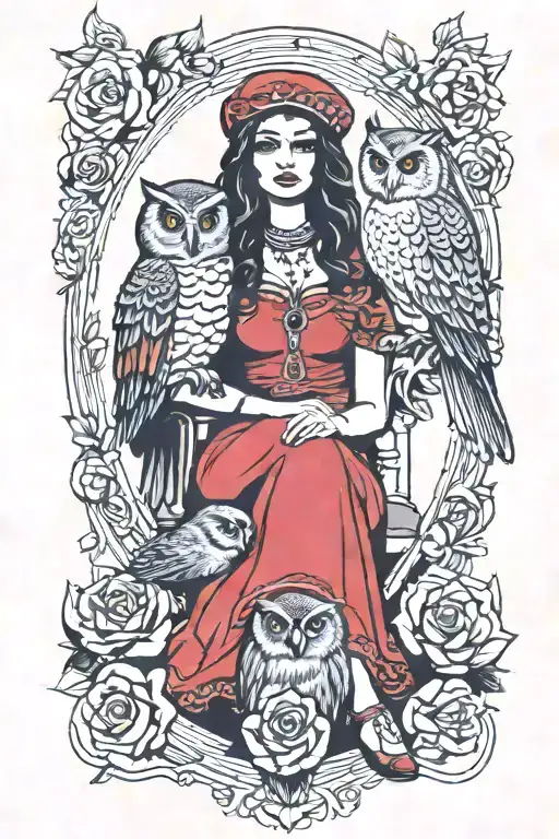 Gygpsy And Owl Sitting