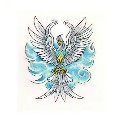 Phoenix Bird In Traditional Celtic Design