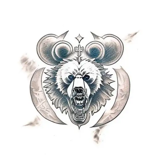 Bear Witn The Symbol Of The Horde From The World Of Warcraft