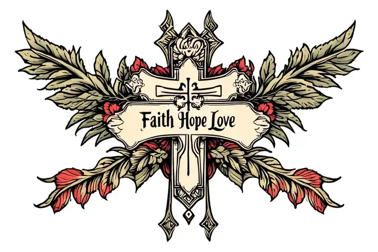 Cross Tattoo Faith Hope Love