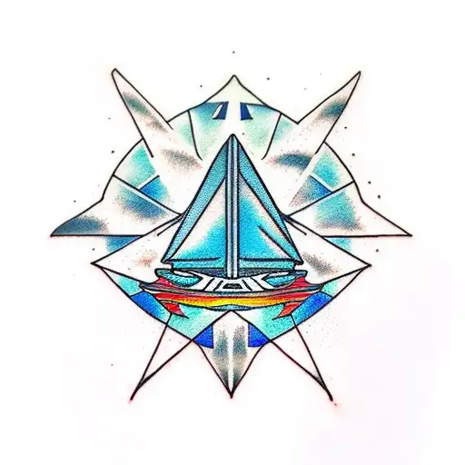 A Spaceship With Solar Sails On The Background Of A Star