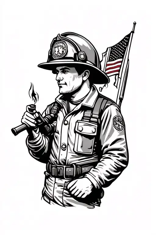 Firefighter Holding