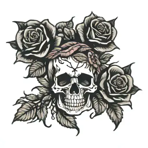 Skull Rose Goth
