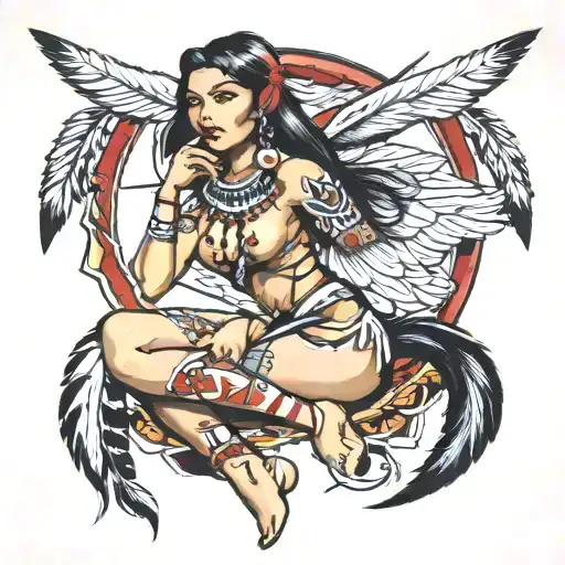 Native American Pinup Girl