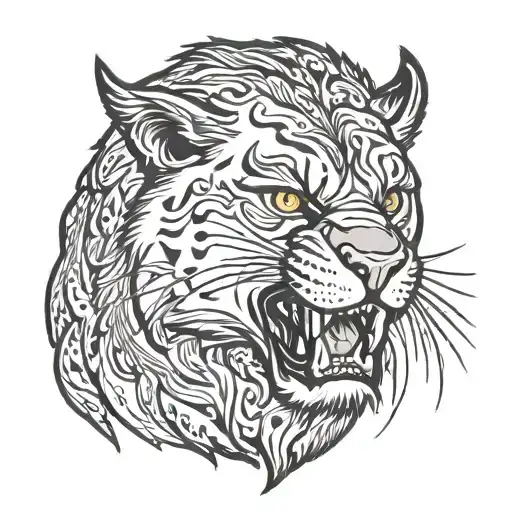 Mountian Lion Snarling Ears Pinned Back