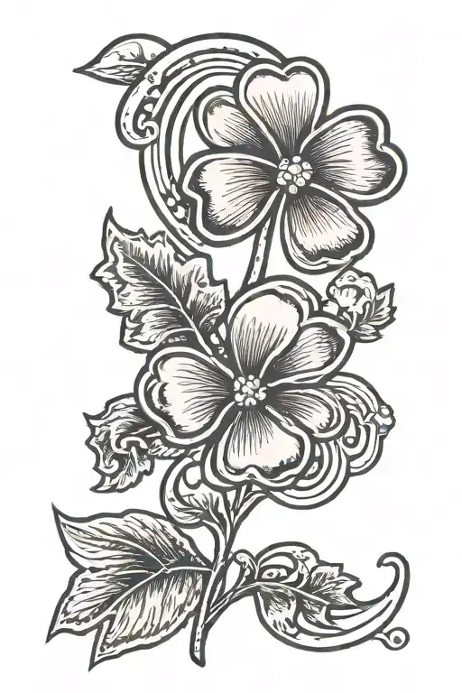 Moon And Clover Leaf