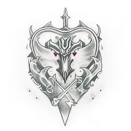 Kharjo From Skyrim In A Heart With A Band That Says I Love Kharjo