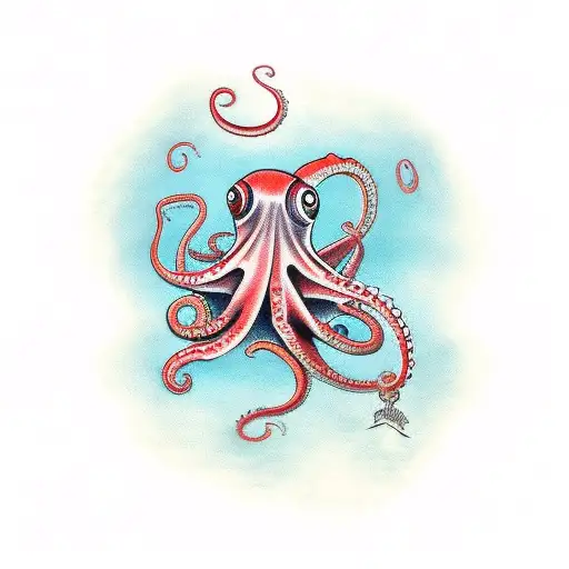 Red Octopus Stretching