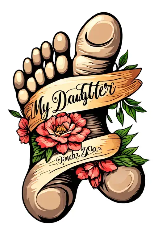 My Daughter Zoe's Footprint Name