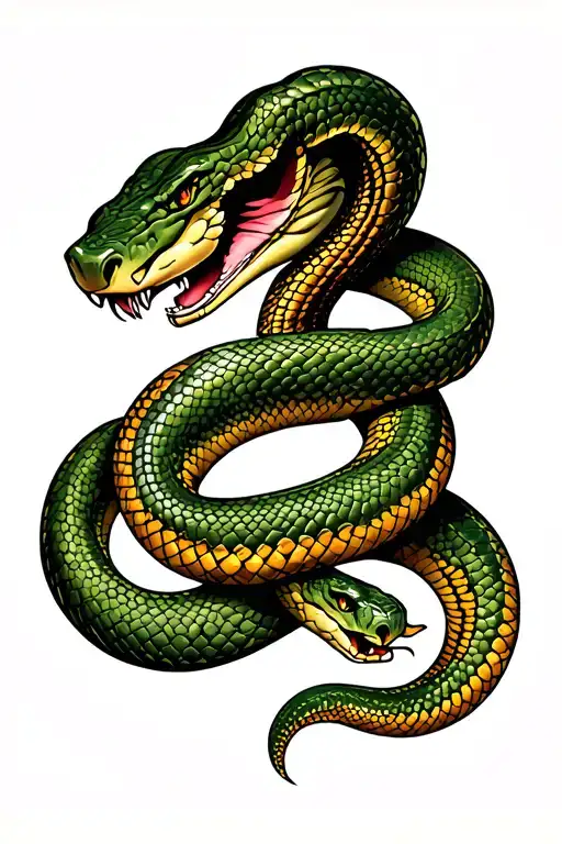 13 On The Background Of A Snake Around