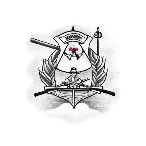 Rowing Black And White