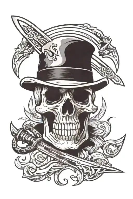 Skull And Knife