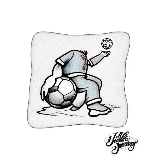 Little Kid Slepping With A Soccerball