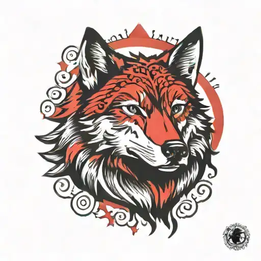 Wolf Red Black