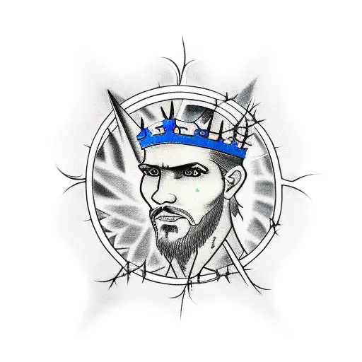 Computer With Crown Of Thorns