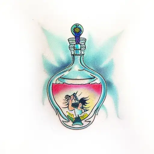 Potion Bottle With Fairy Inside