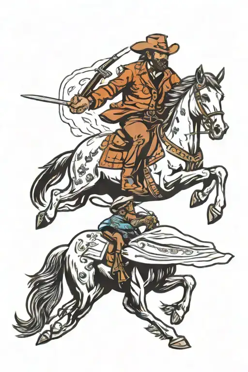 Arthur Morgan Riding A Horse