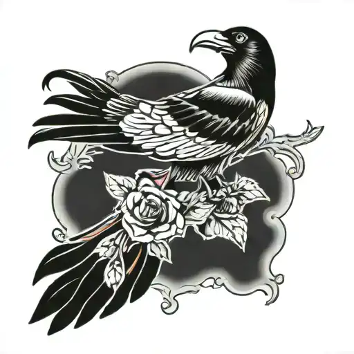 American Tradition Mal Crow Tattoo Design