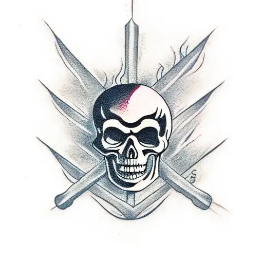 Skeleton With Flames