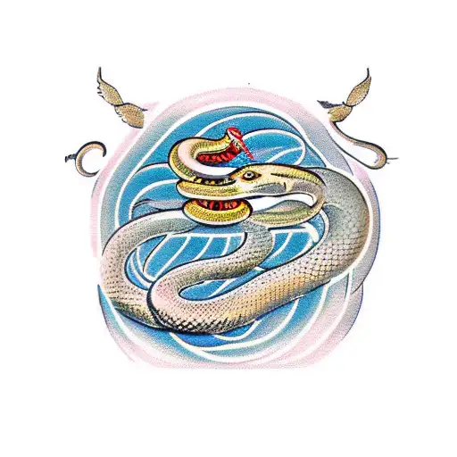 Lion Snake And Swallow