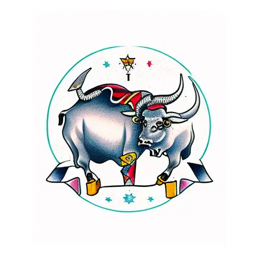 Torero Dodging A Bull Charge