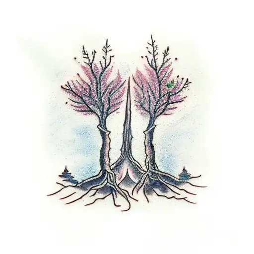 Two Trees With A Single Crown