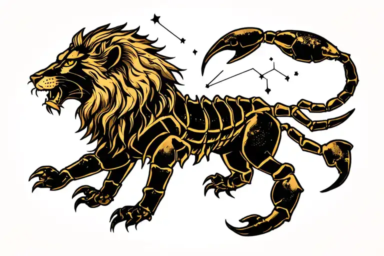 Lion And Scorpion Constellation