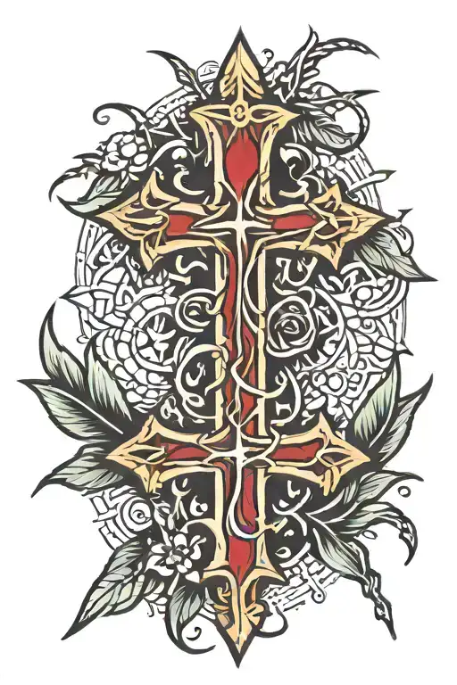 Cross And Crown Of Thorns