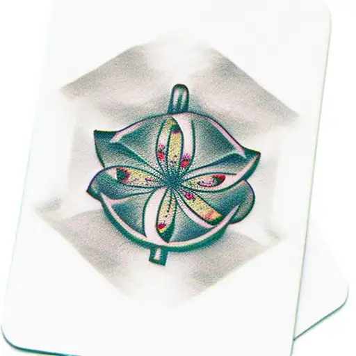 Poker Card Four Leaf Clover Lily Flower