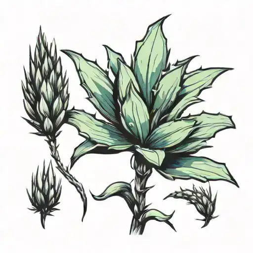 Agave Plant W Tequila