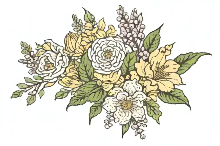 Birth Flower Bouquet May June July August