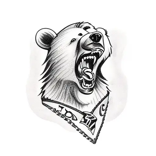 Bear With Letter A Banner