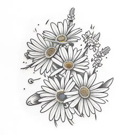 Daisy Larkspur Aster Flower Bouquet