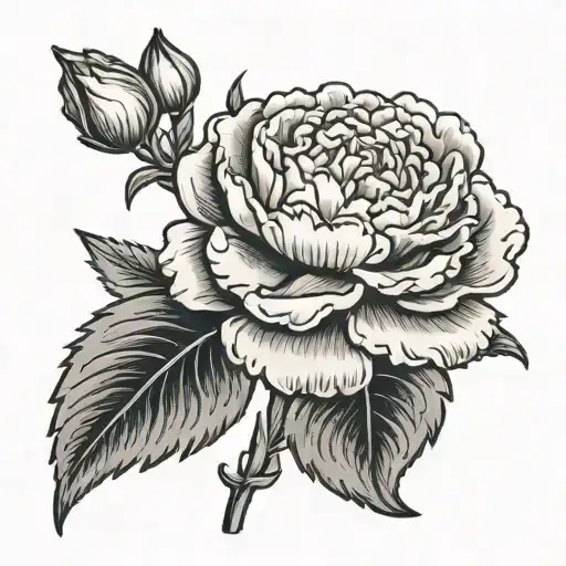 Carnation Black And Grey