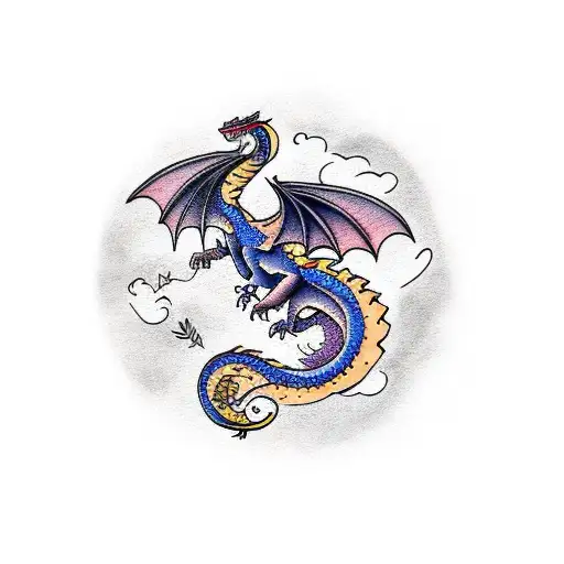 Dragon Of Autumn Leaves Curved On The Tree