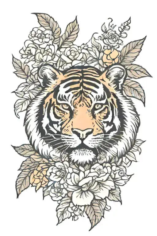 Flowers Tiger Nature Inspired