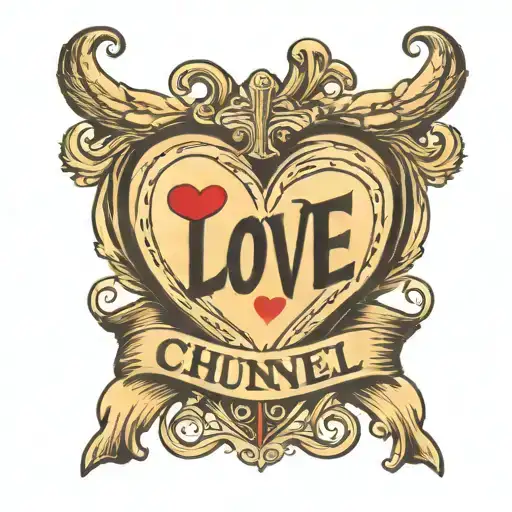 Heart Shape With Words 'I Love Chunnel'