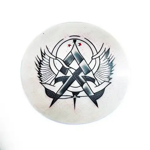 Anarchy Symbol Merged With A Vinyl Record
