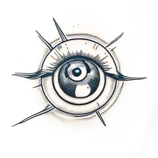 Eyeball With Skull In Pupil