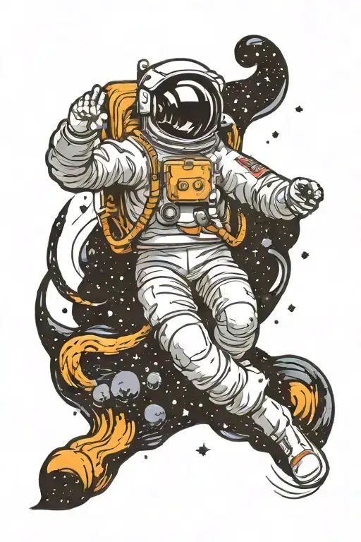 Astronaut Floating In Space