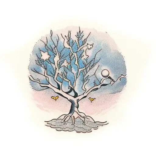 Tree With Broken Branch