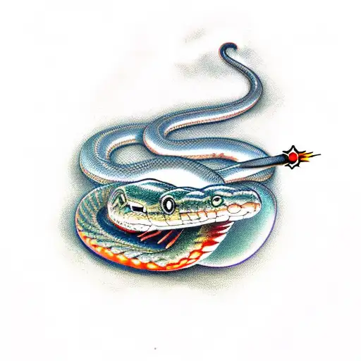 Realistic Snake With Fire