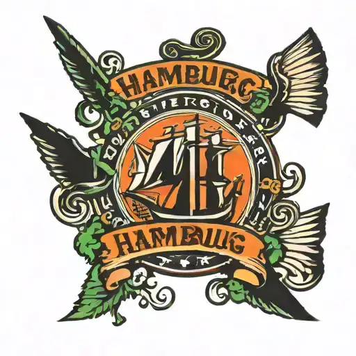 Hamburg As A Lettering