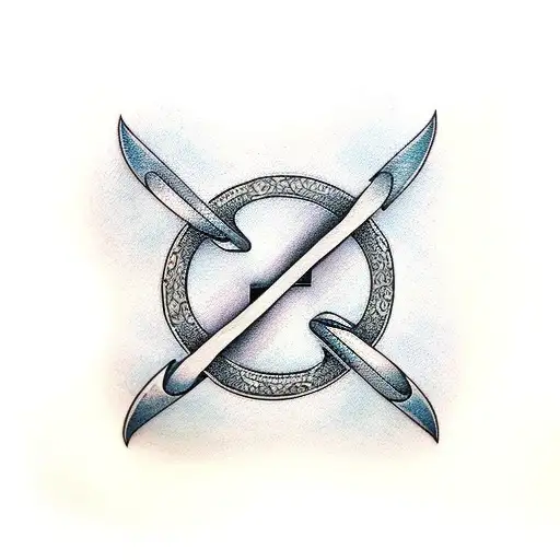 Infinity Symbol With Plane Island And Home