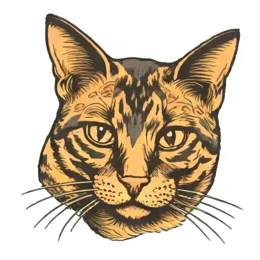 Tortie Cat With A Black Nose