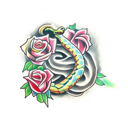 Snake & Roses Sleeve