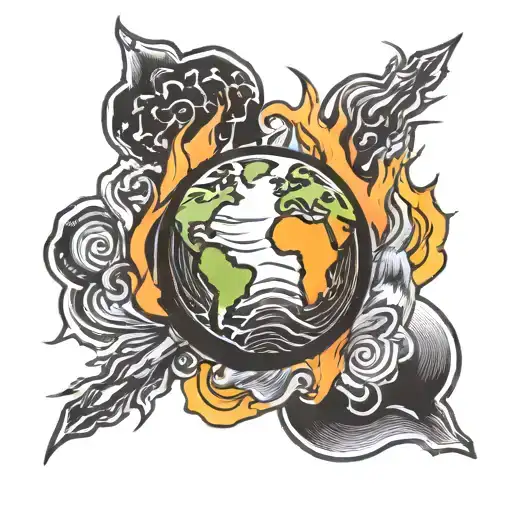 Earth On Fire Surrounded