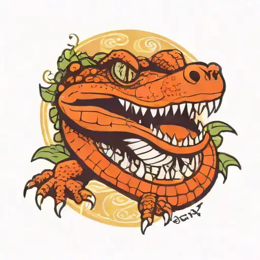 Half Baby Half Alligator With Isla Written Under It